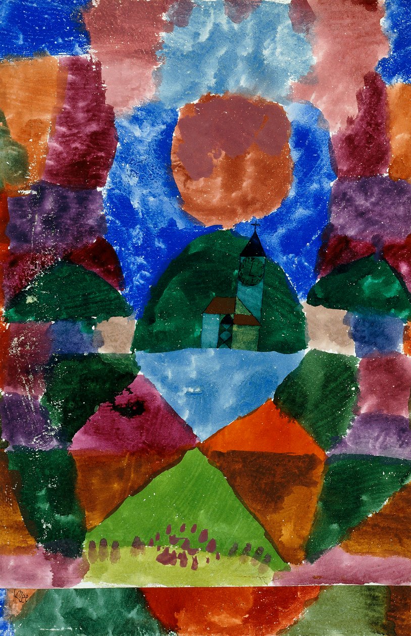 Skompresowany widok Tegernsee autorstwa Paul Klee