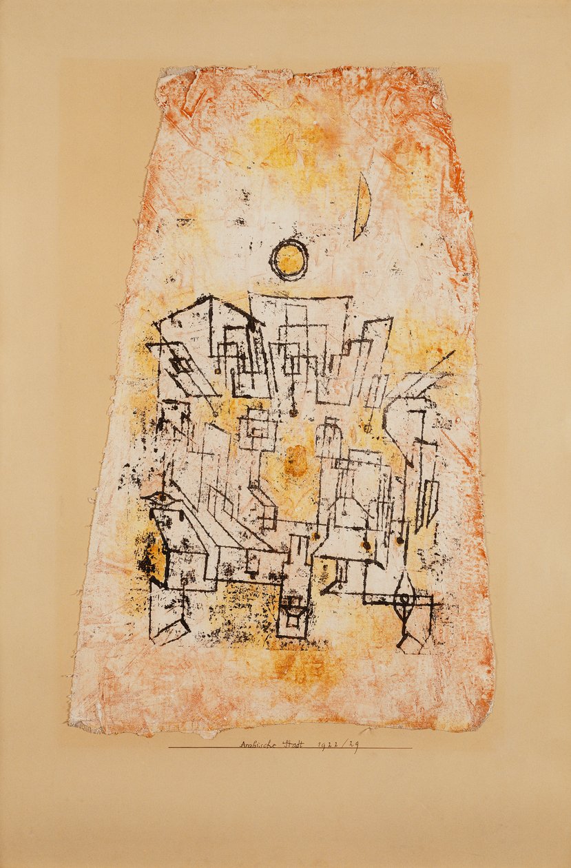 miasto arabskie; arabskie miasto autorstwa Paul Klee