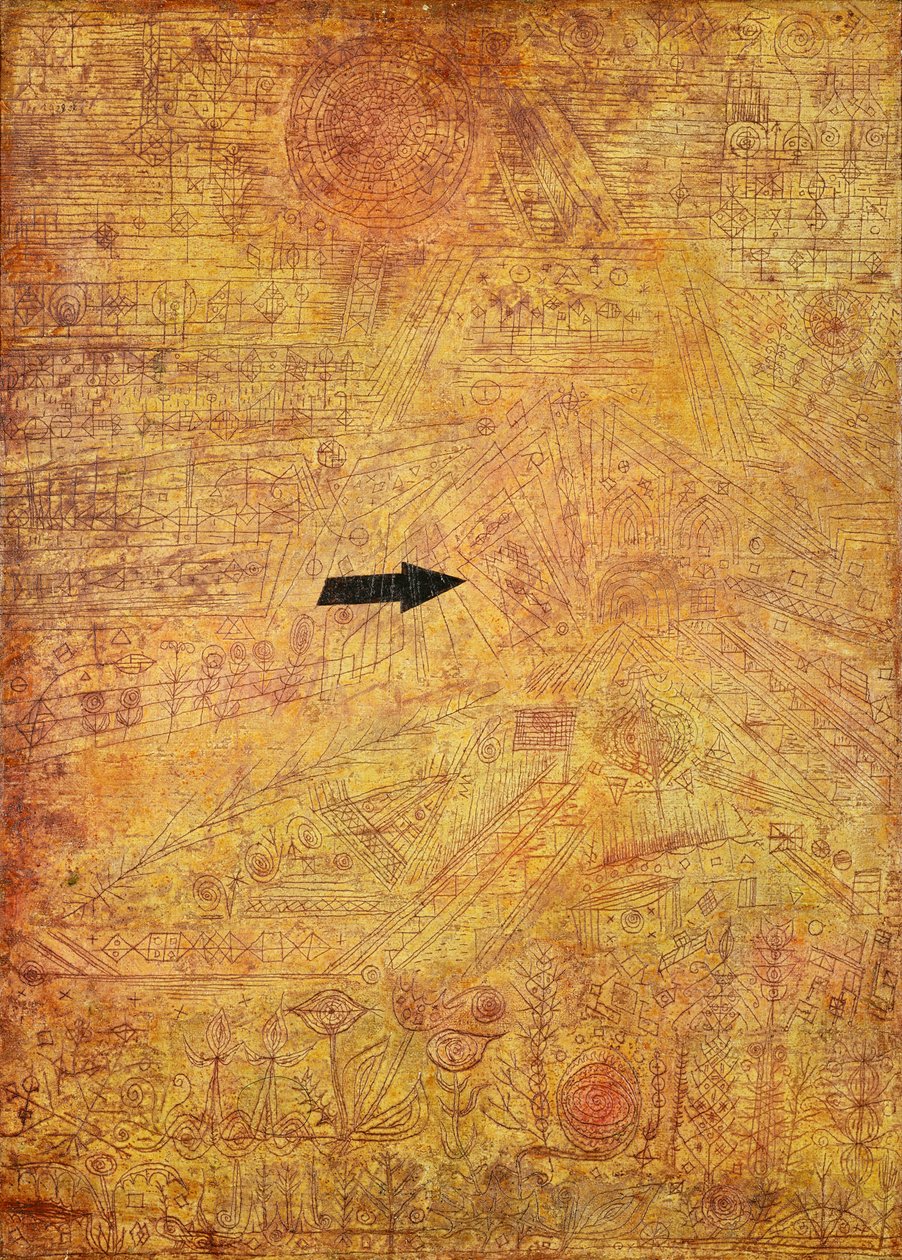 Strzała w ogrodzie autorstwa Paul Klee