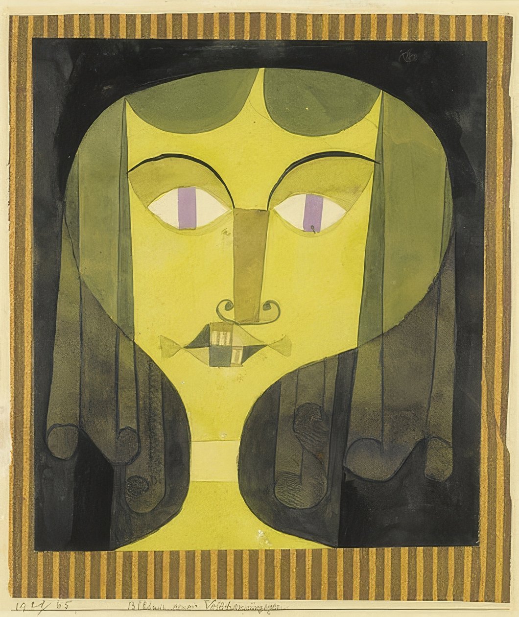 Portret kobiety o fiołkowych oczach. 1921/65 autorstwa Paul Klee