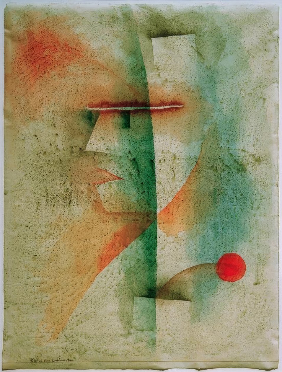 Portret przebranego mężczyzny autorstwa Paul Klee