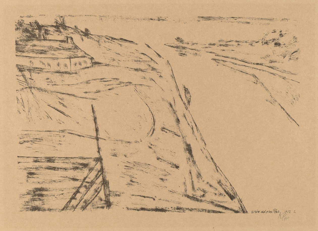 Widok na rzekę, 1912. autorstwa Paul Klee