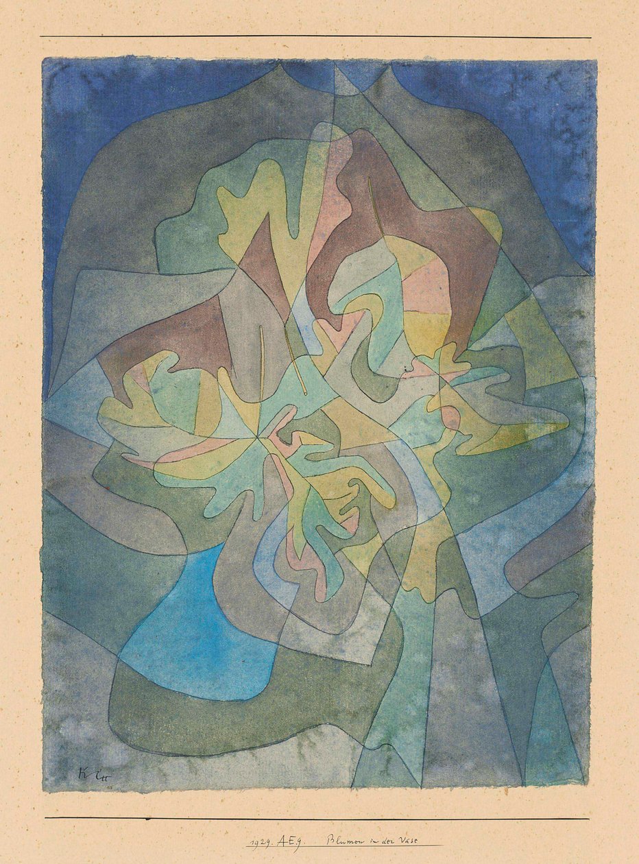 Blumen in der Vase Kwiaty w wazonie, 1929. autorstwa Paul Klee