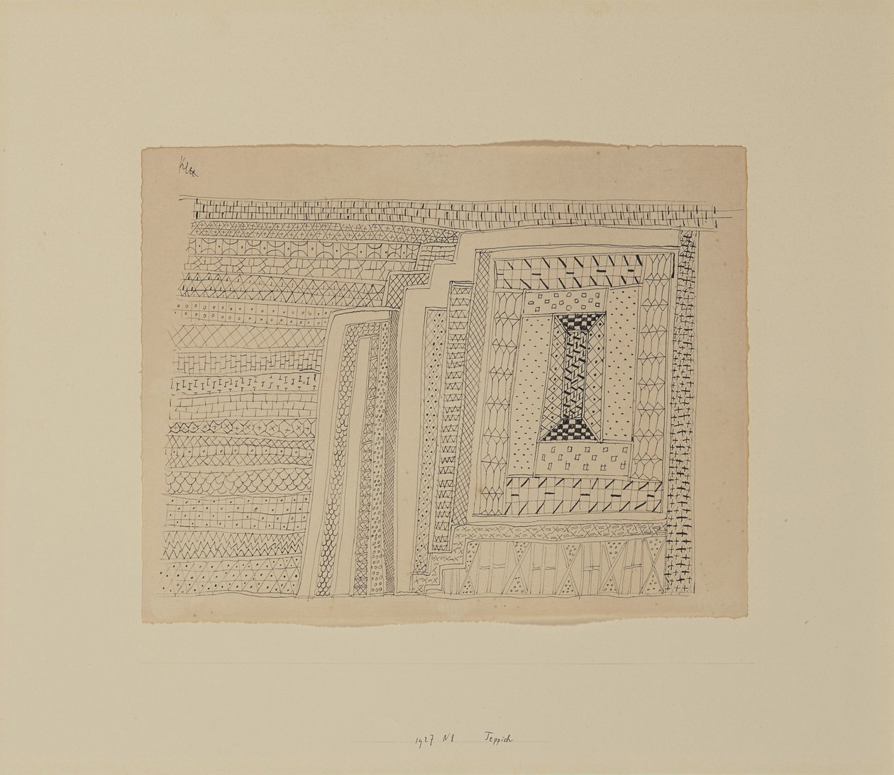 Dywan Kelim, 1927. autorstwa Paul Klee