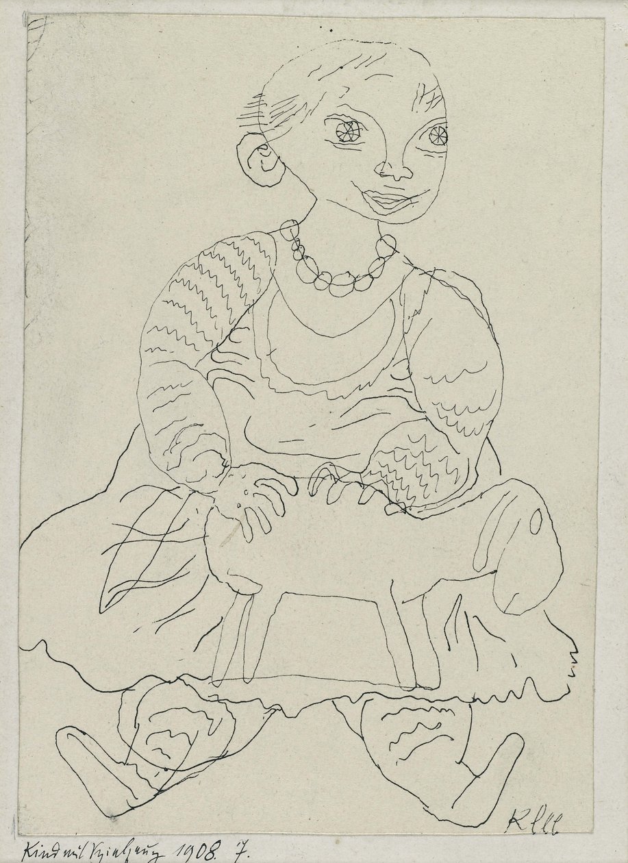 Dziecko z zabawką autorstwa Paul Klee