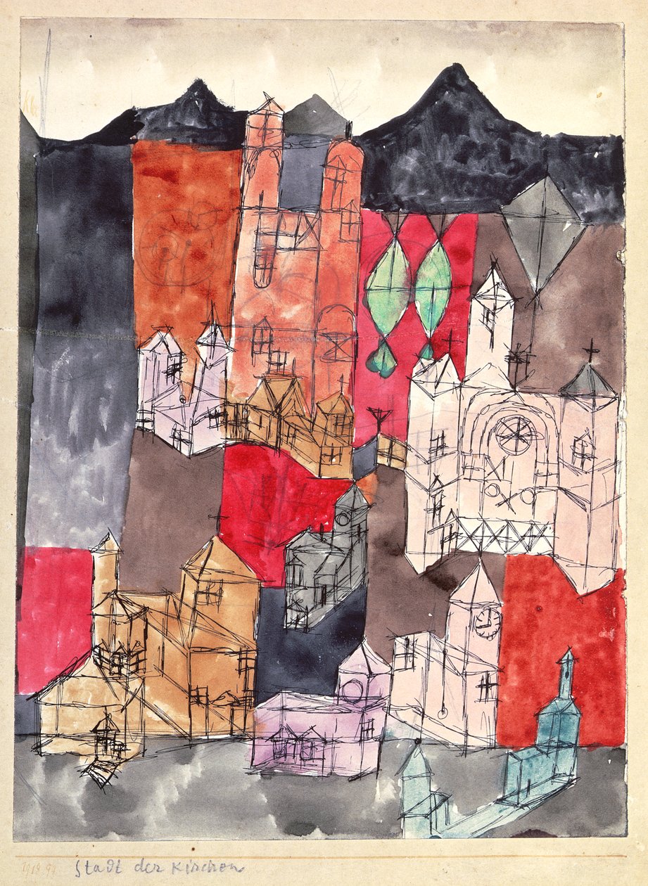Miasto Kościołów autorstwa Paul Klee