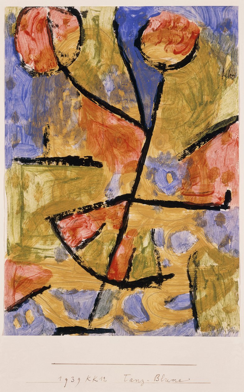 flor de dança; Esmalte de flor de dança autorstwa Paul Klee