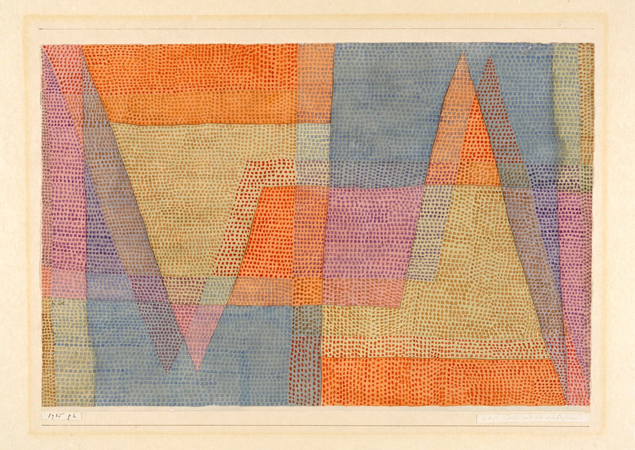 Das Licht und die Schärfen La lumière et les arêtes, 1935. autorstwa Paul Klee