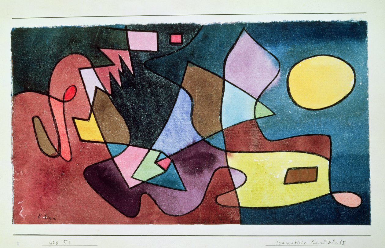 Dramatyczny krajobraz autorstwa Paul Klee