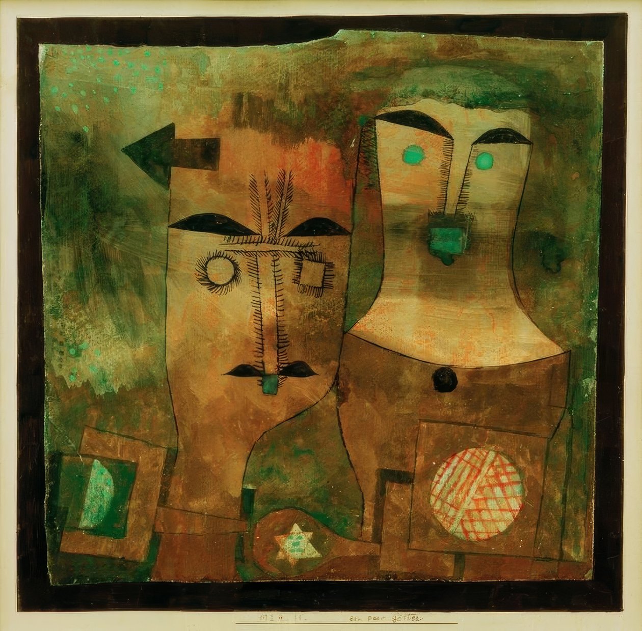 Para bogów autorstwa Paul Klee