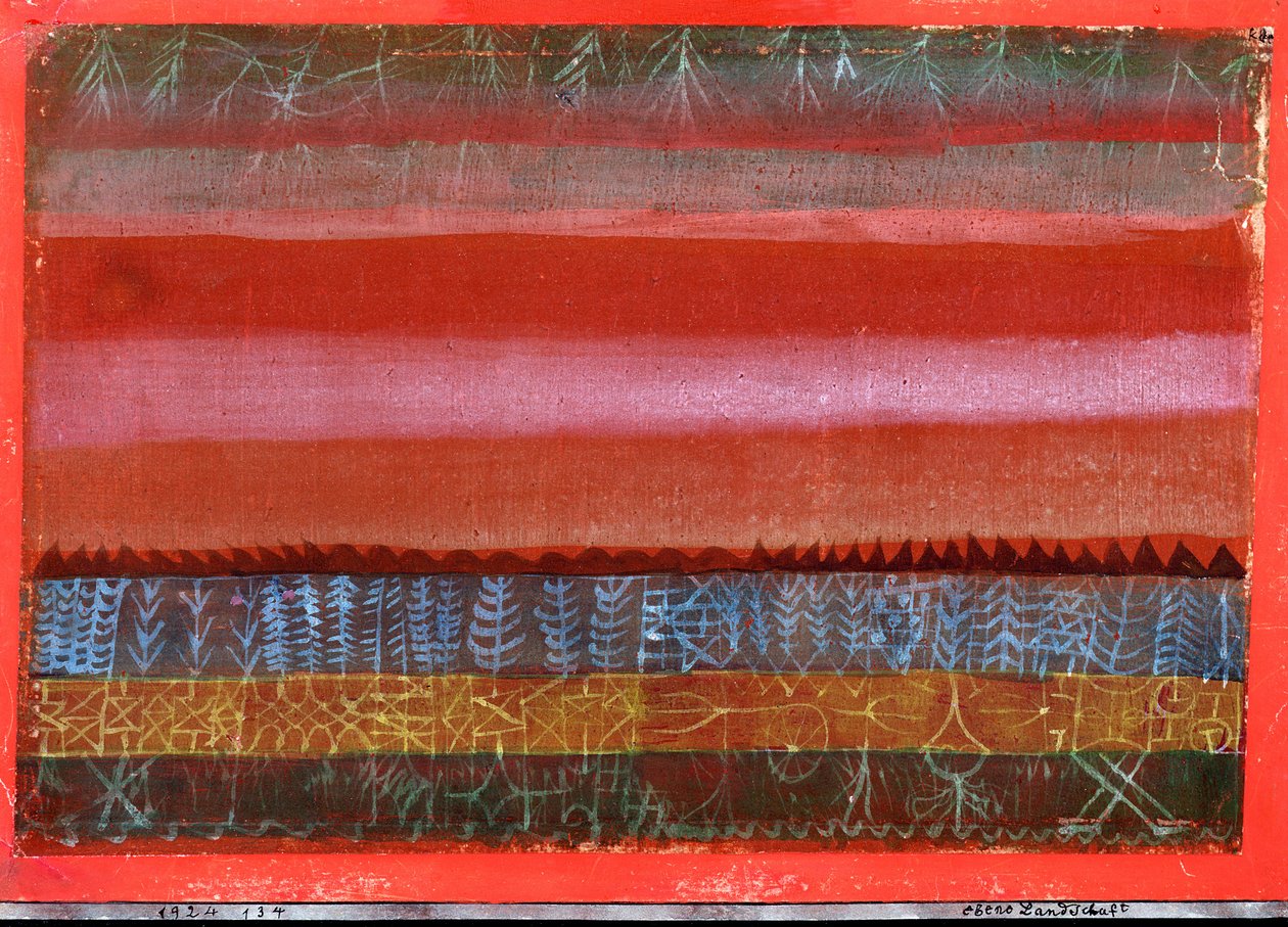 Płaski krajobraz autorstwa Paul Klee