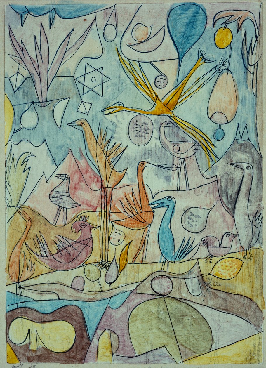 Stado ptaków autorstwa Paul Klee