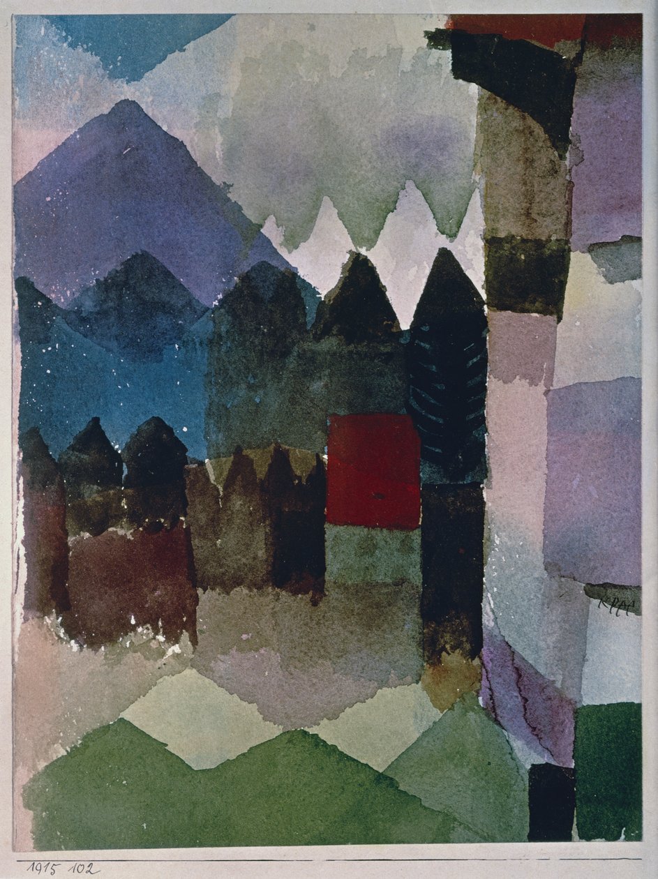 Wiatr Fohna w ogrodzie Franza Marca autorstwa Paul Klee