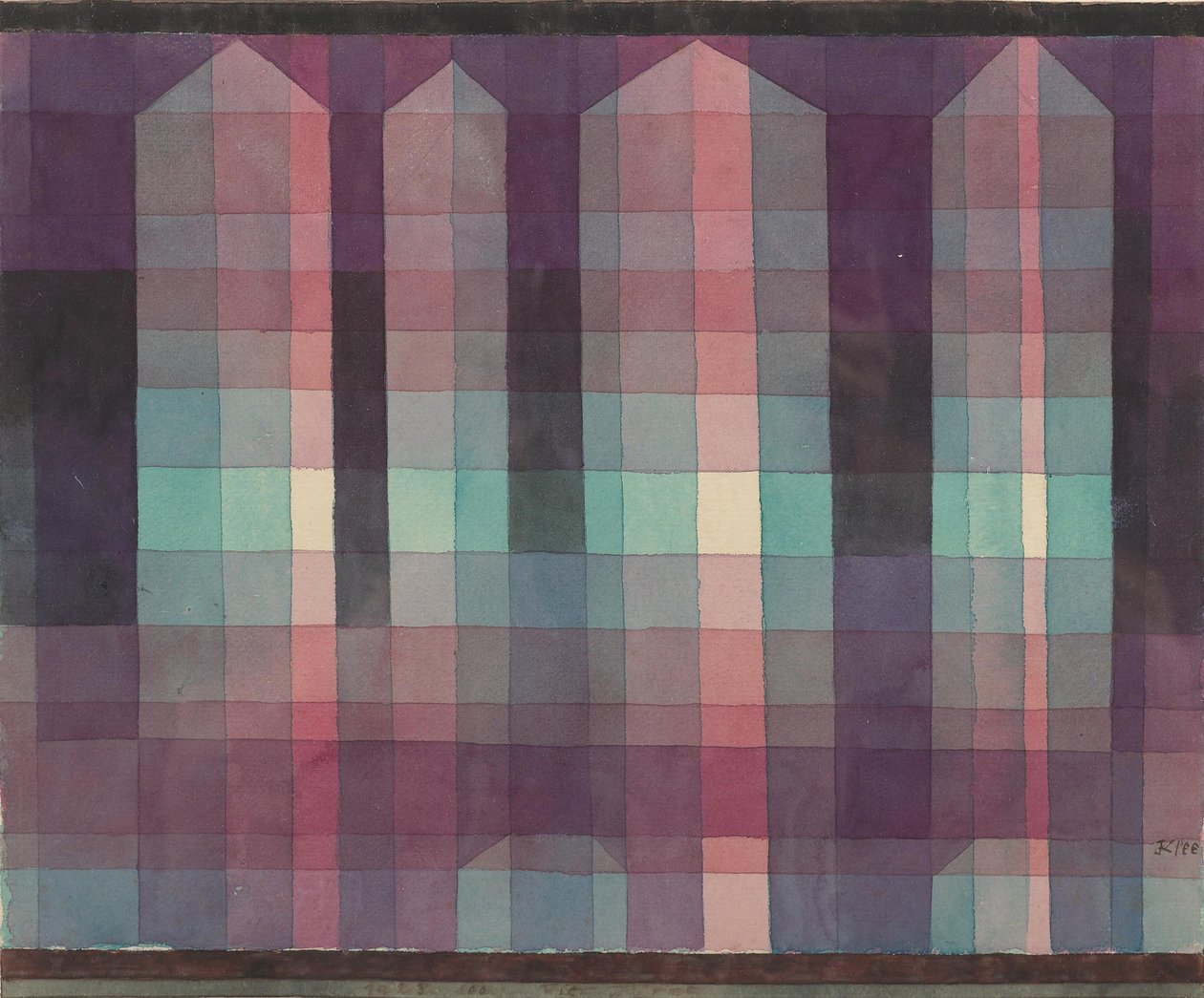 Cztery wieże, 1923. autorstwa Paul Klee