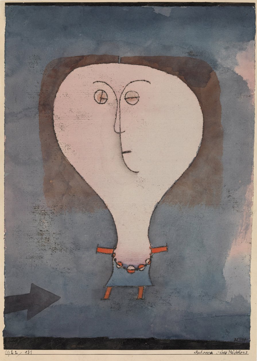 Strach dziewczyny, 1922. autorstwa Paul Klee