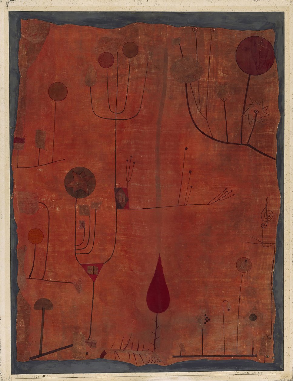 Owoce na czerwono, 1930. autorstwa Paul Klee