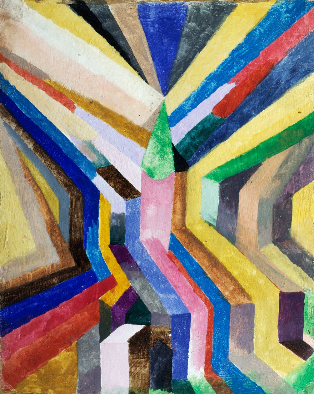 Zielony kościół i wieża autorstwa Paul Klee
