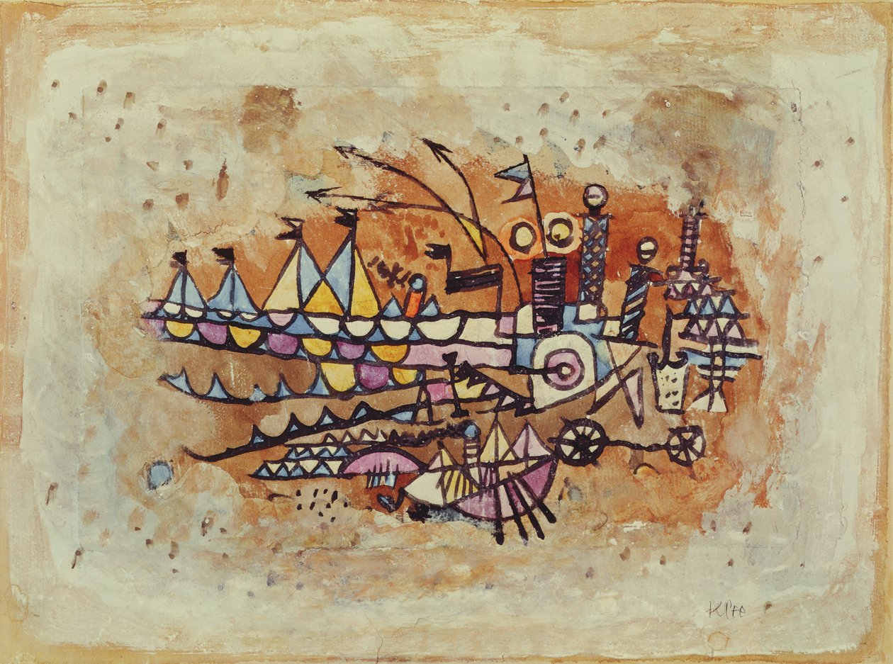 Scena portowa autorstwa Paul Klee