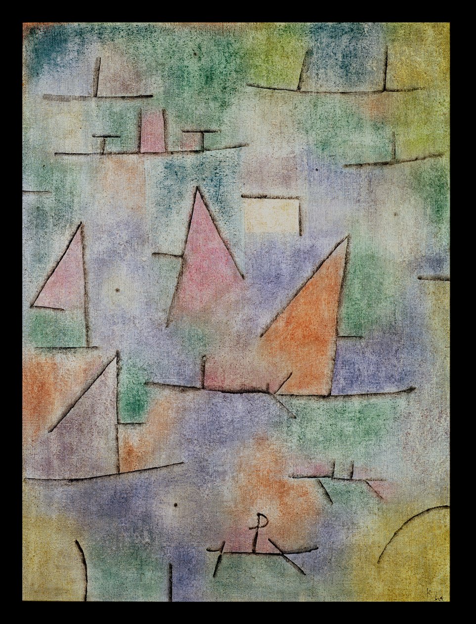 Port z żaglowcami autorstwa Paul Klee