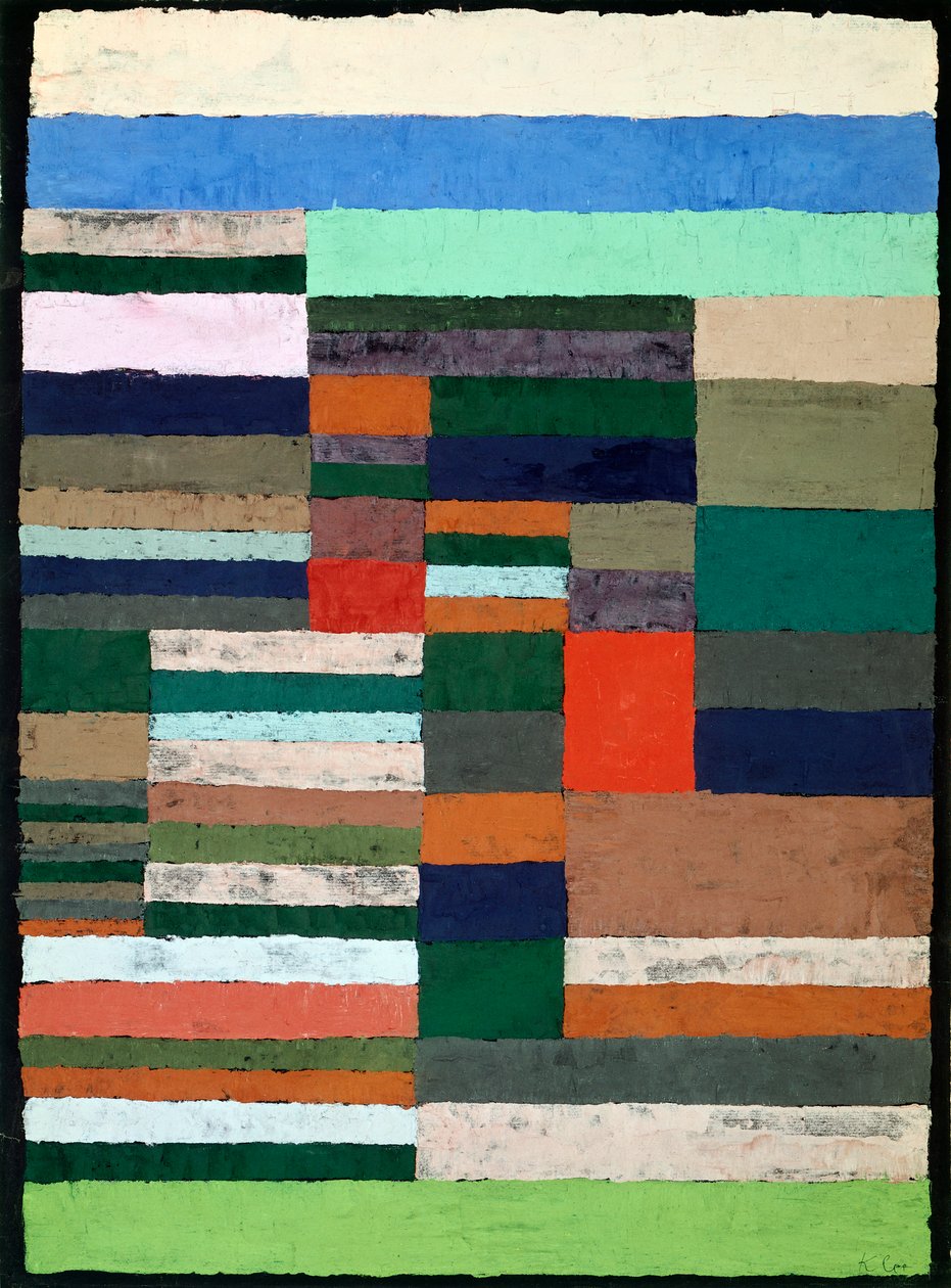 Zindywidualizowana altymetria pasków autorstwa Paula Klee (1879-1940), pastel na papierze autorstwa Paul Klee