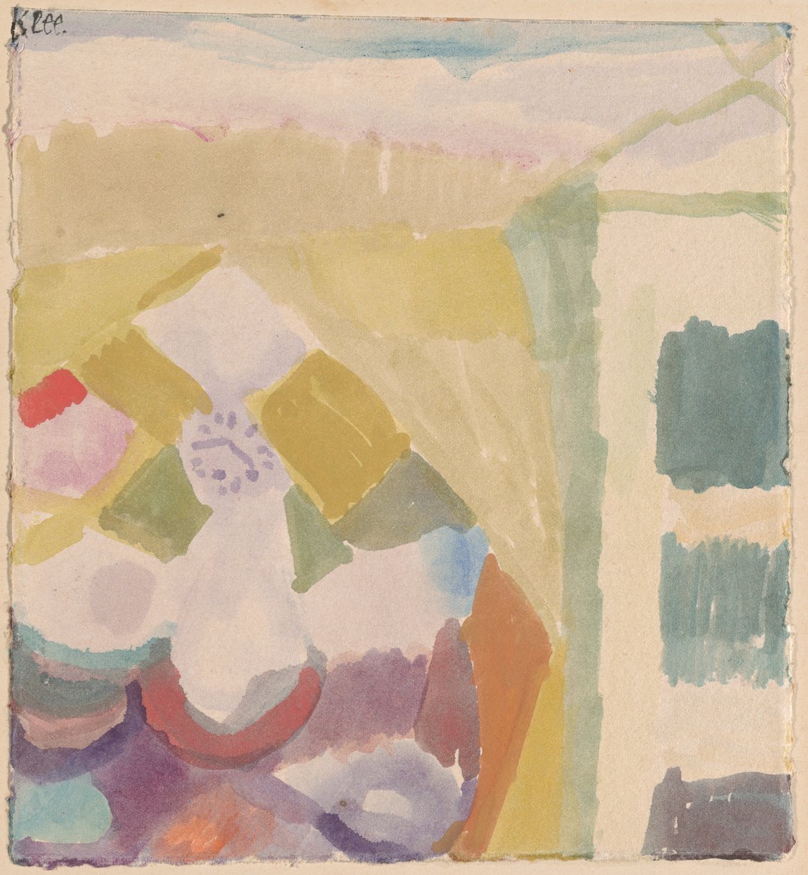 Wnętrze z Zegarem autorstwa Paul Klee