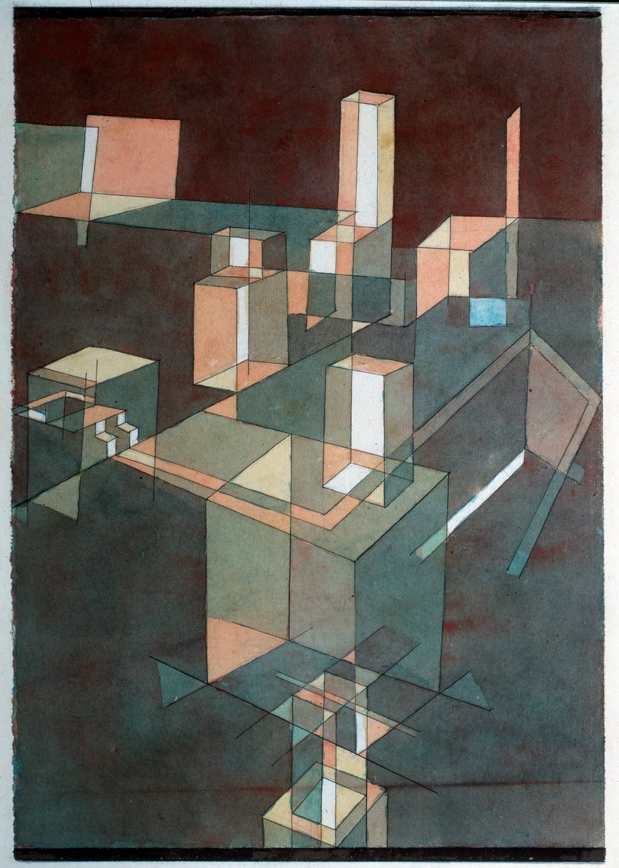 Włoskie miasto - malarstwo autorstwa Paul Klee