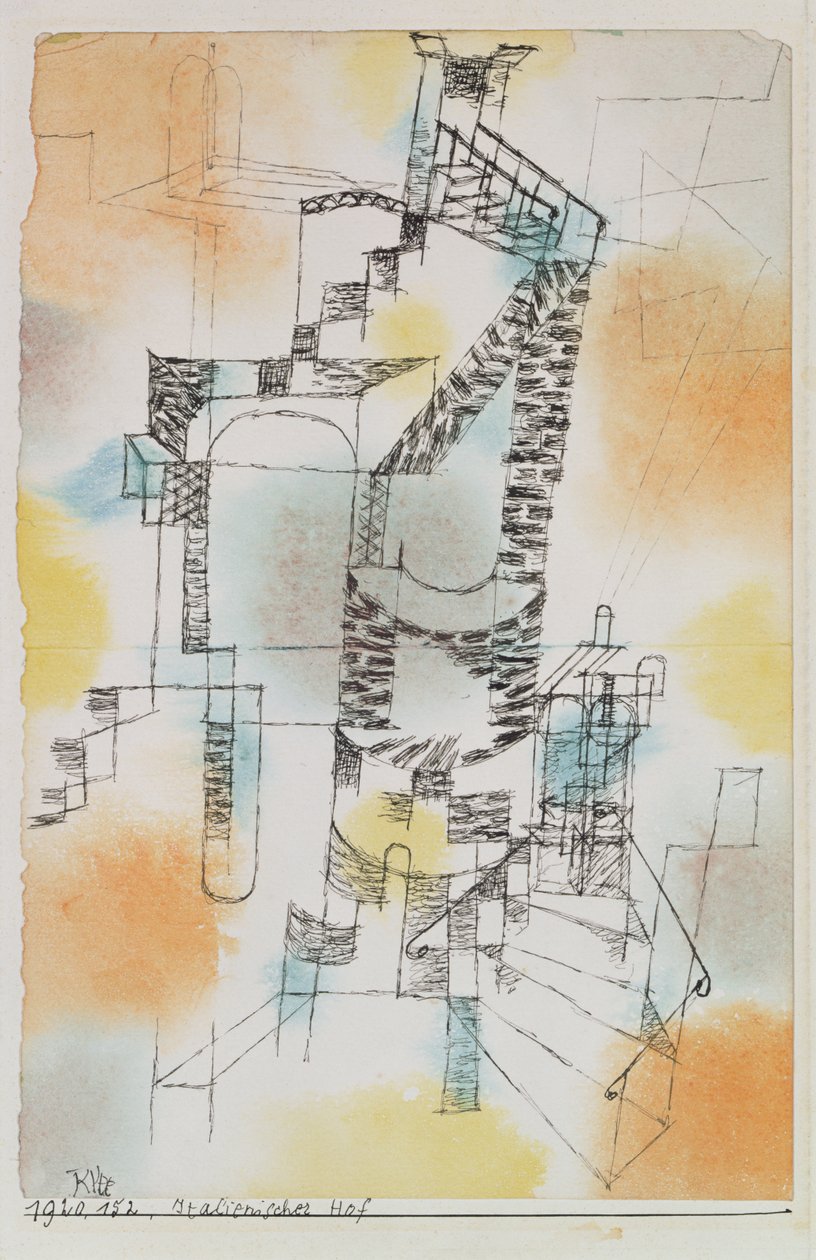 Włoski dziedziniec autorstwa Paul Klee