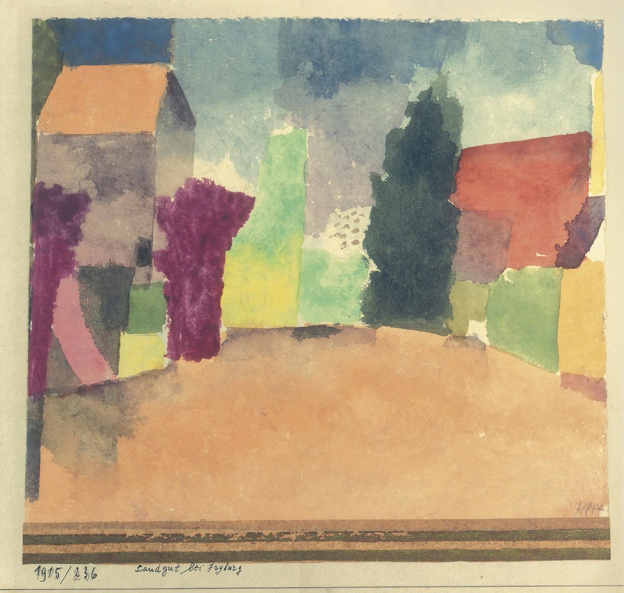 Landgut bei Fryburg Country House niedaleko Fryburga , 1915. autorstwa Paul Klee