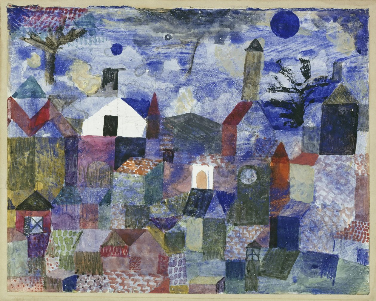 Krajobraz w kolorze niebieskim autorstwa Paul Klee
