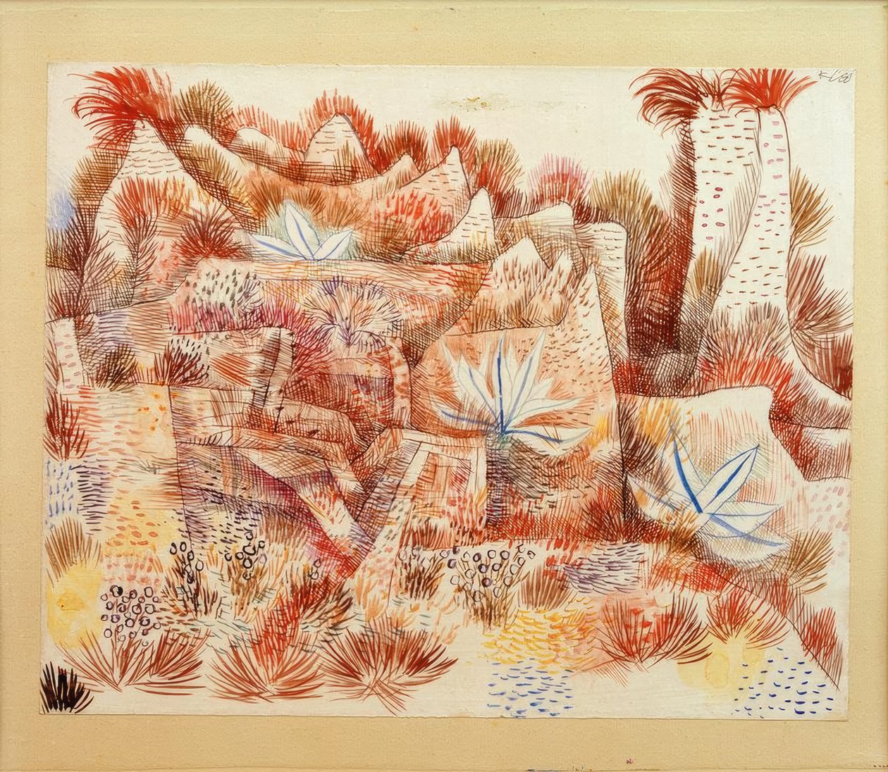 Krajobraz z agawami autorstwa Paul Klee