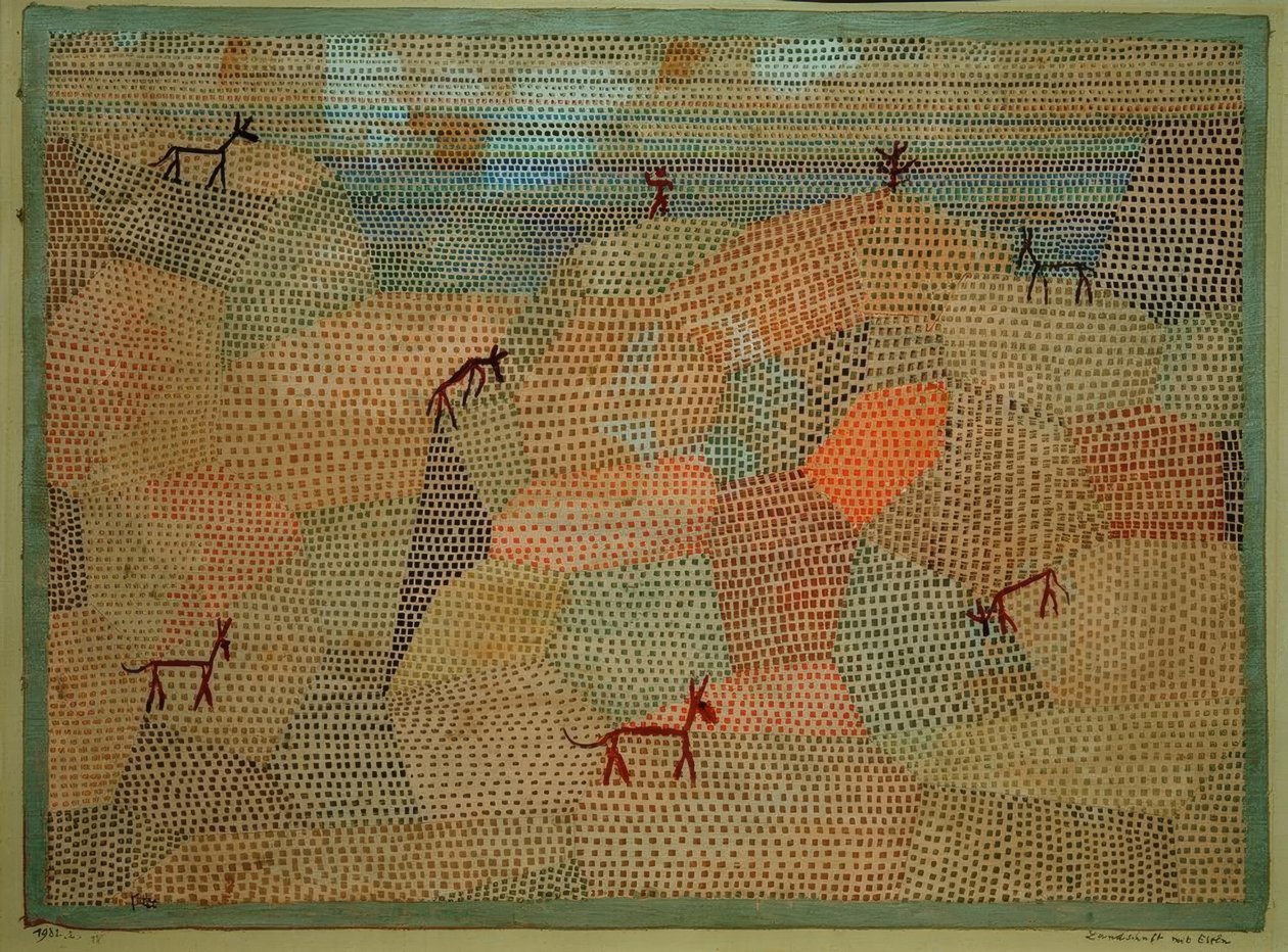 Pejzaż z osiołkami autorstwa Paul Klee