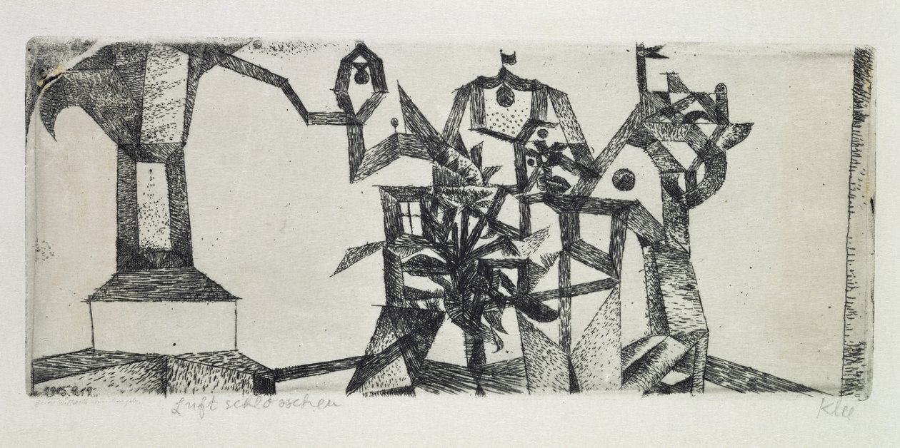 Mały zamek w powietrzu autorstwa Paul Klee