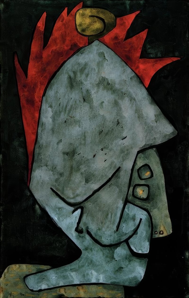 Mefisto jako Pallas autorstwa Paul Klee