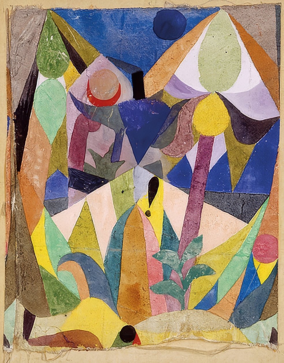 Łagodny tropikalny krajobraz. 1918 autorstwa Paul Klee