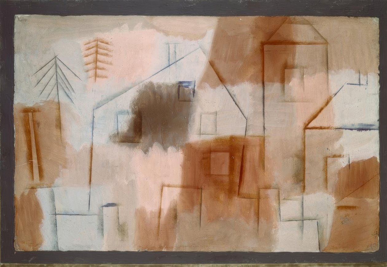 Miejsce w kolorze niebieskim i pomarańczowym autorstwa Paul Klee