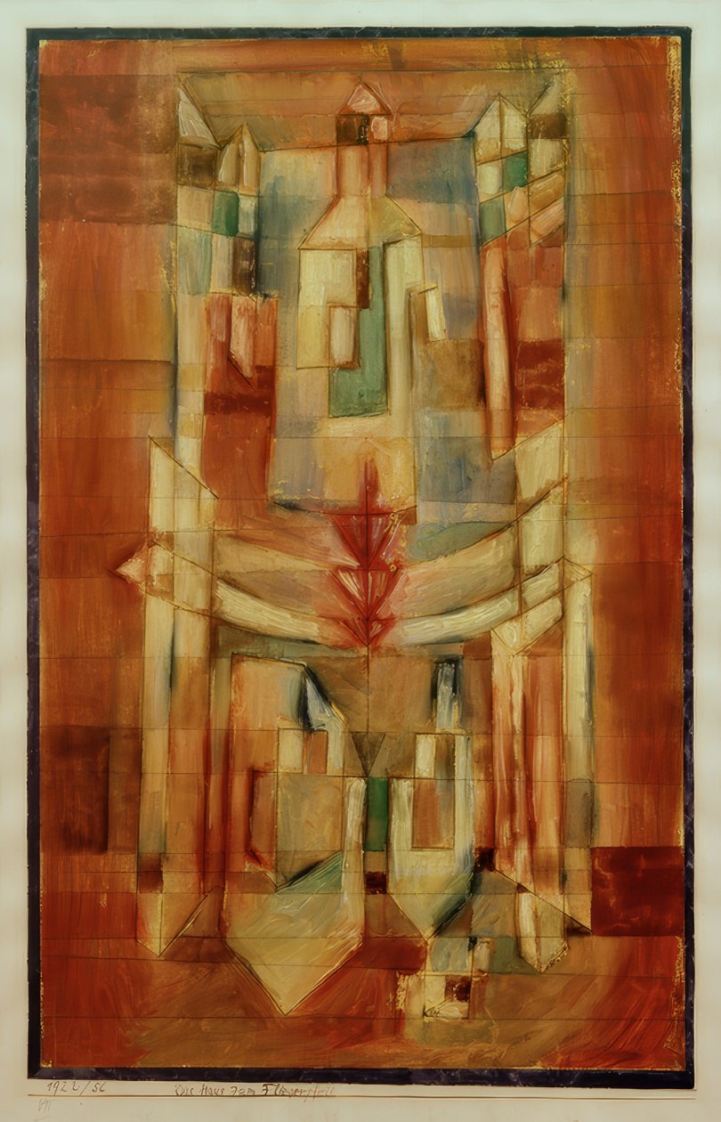 P.Klee, Das Haus zum Fliegerpfeil / Obraz, 1922 autorstwa Paul Klee