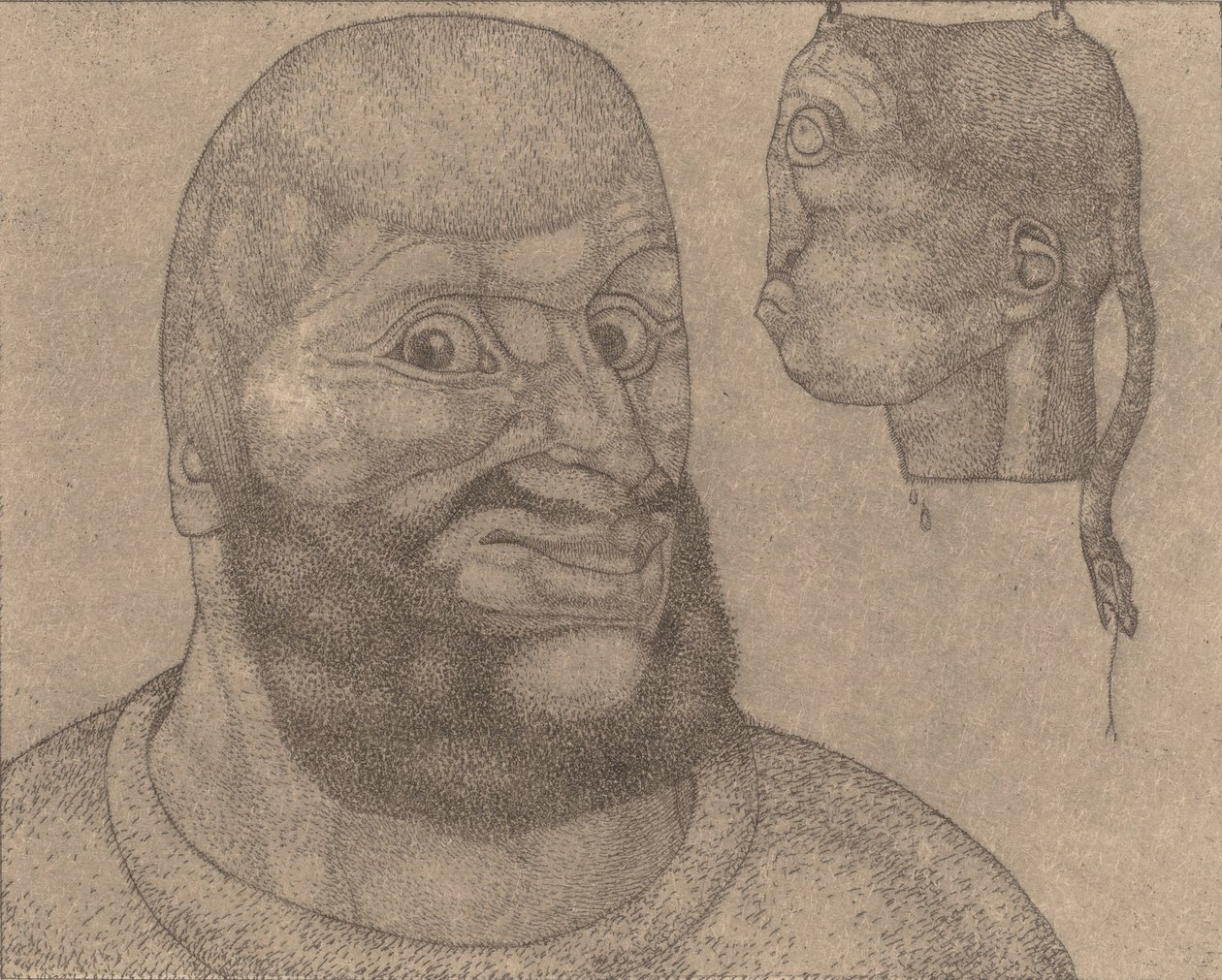 Perseusz Wit zatriumfował nad smutkiem [Perseusz – triumf mózgu nad ciałem], 1904. autorstwa Paul Klee