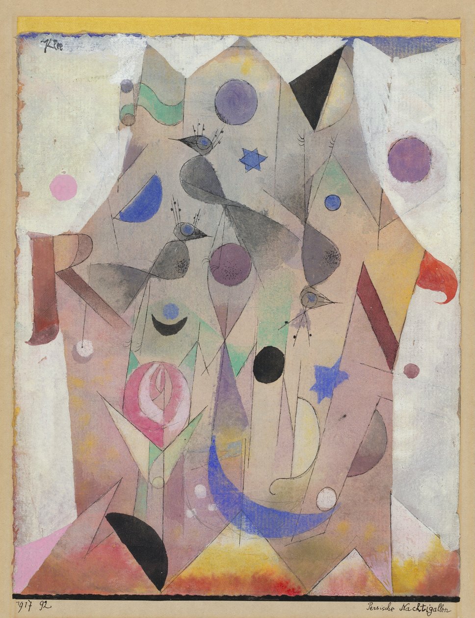 Słowiki perskie (słowiki perskie) autorstwa Paul Klee