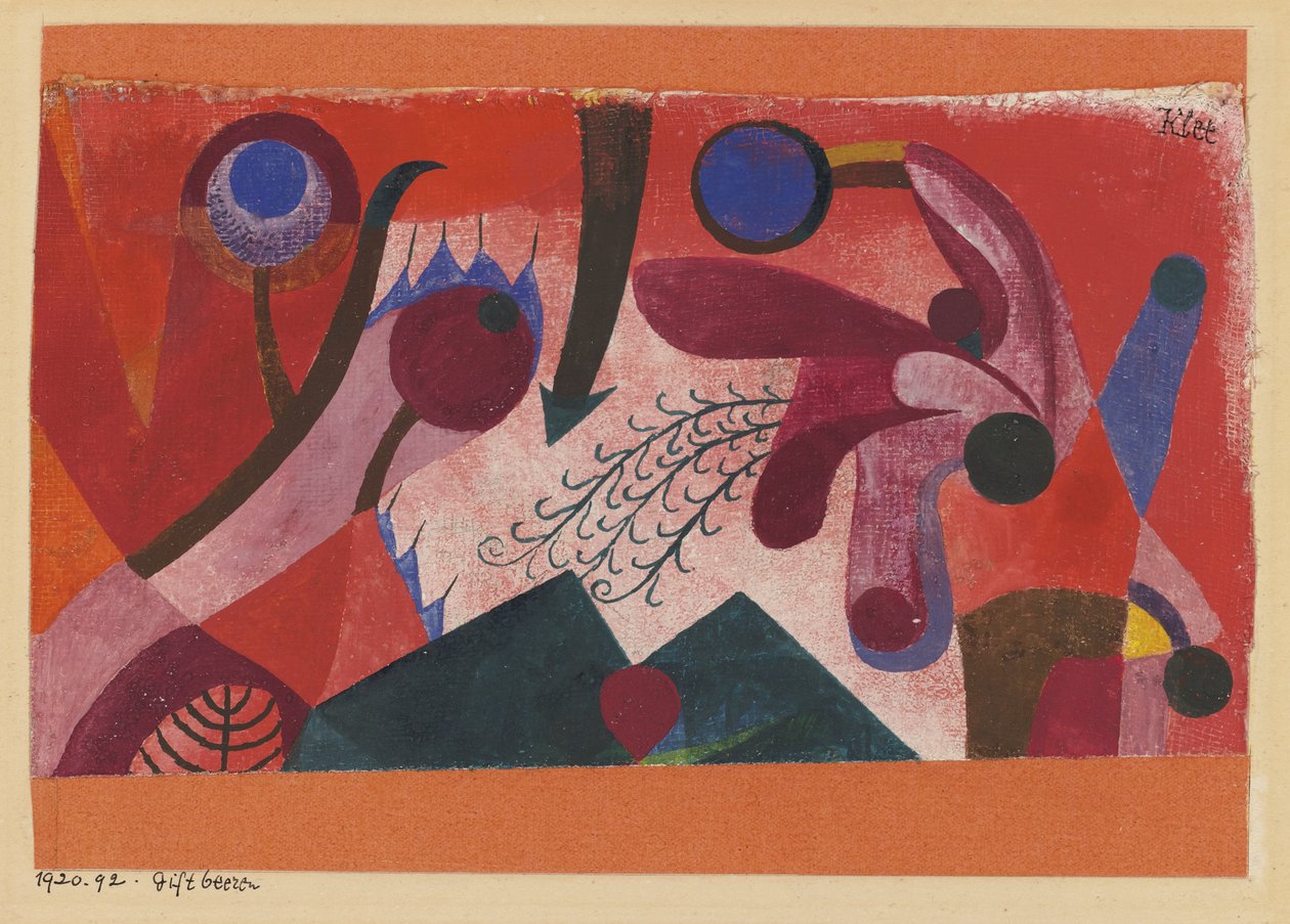 Trujące jagody, 1920 autorstwa Paul Klee