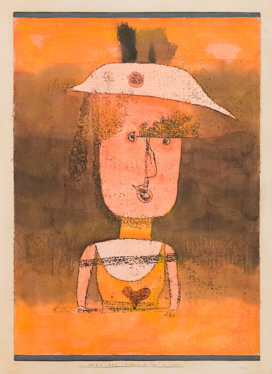 Portret Frau P. na południu autorstwa Paul Klee