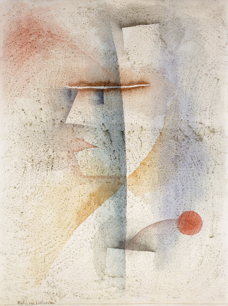 Portret mężczyzny w kostiumie (z kwiatkiem); Portret mężczyzny w kostiumie (z kwiatkiem) autorstwa Paul Klee