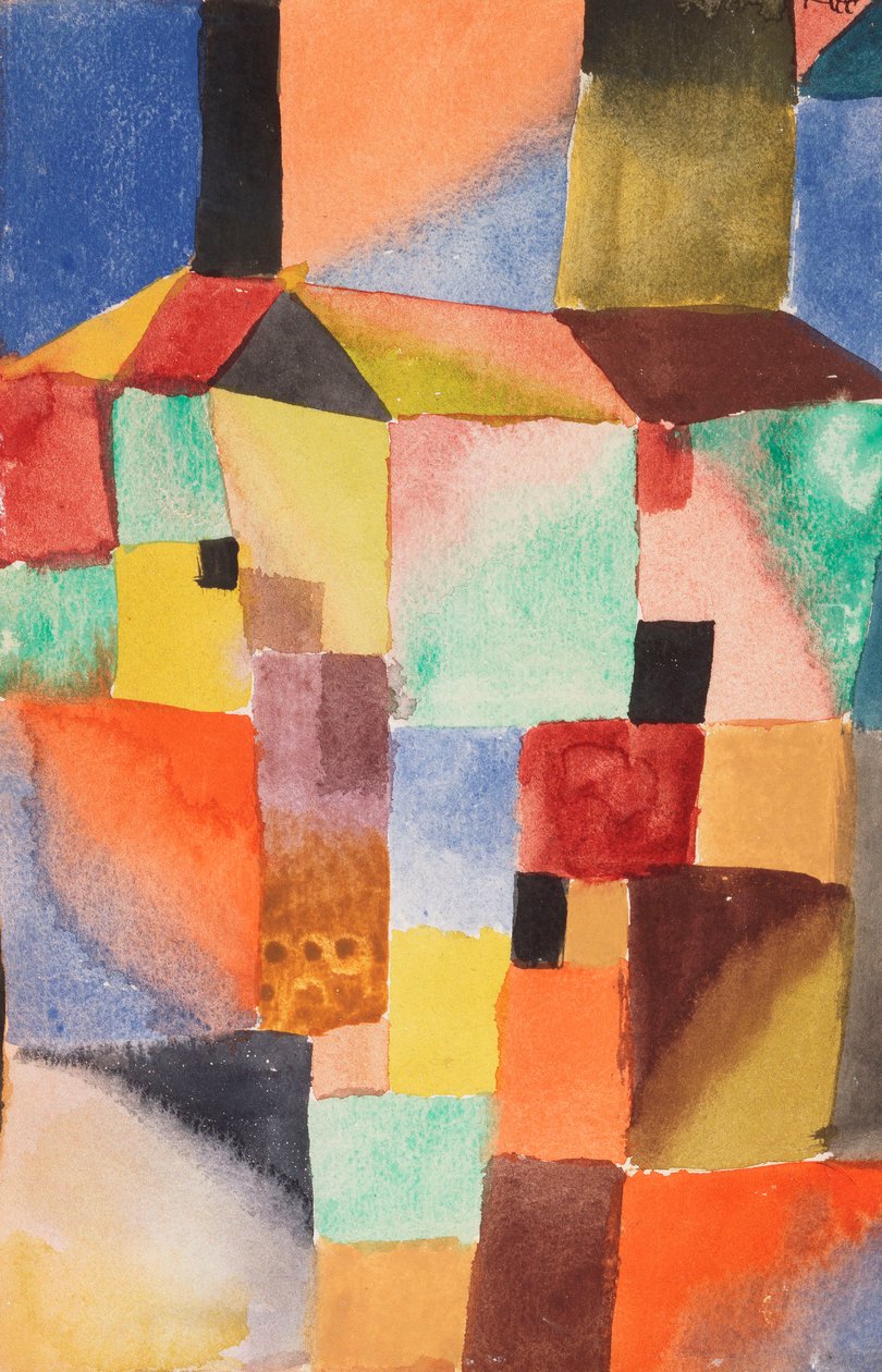 Vermelho/Verde Laranja/Azul polido autorstwa Paul Klee