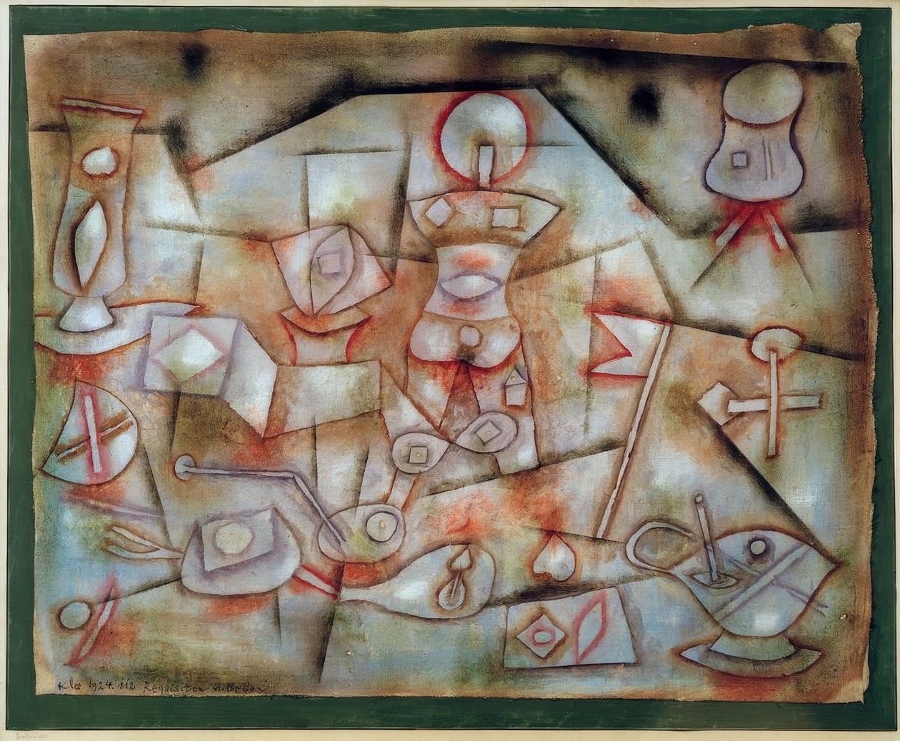Rekwizyty martwa natura autorstwa Paul Klee