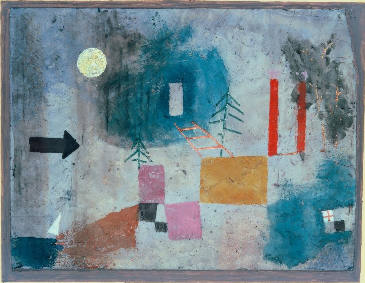 Przekazywanie czerwonych kolumn autorstwa Paul Klee