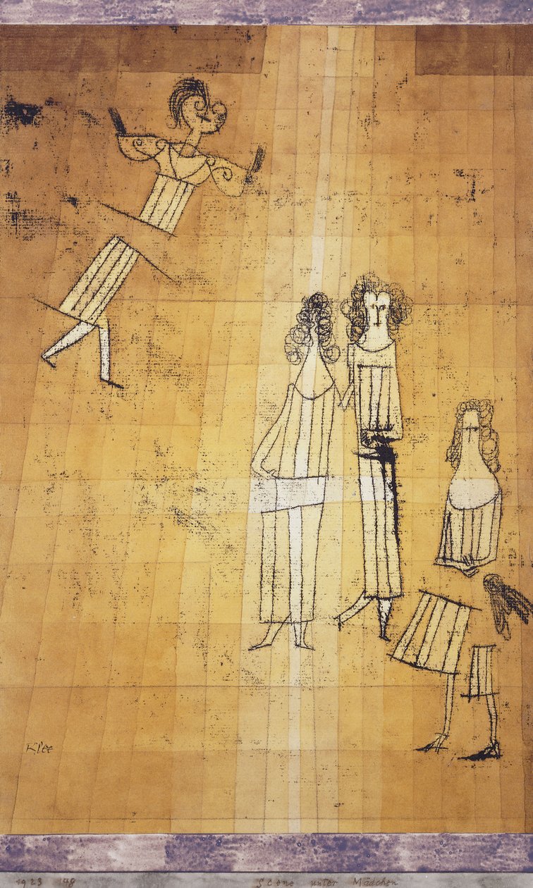 Scena wśród dziewcząt autorstwa Paul Klee