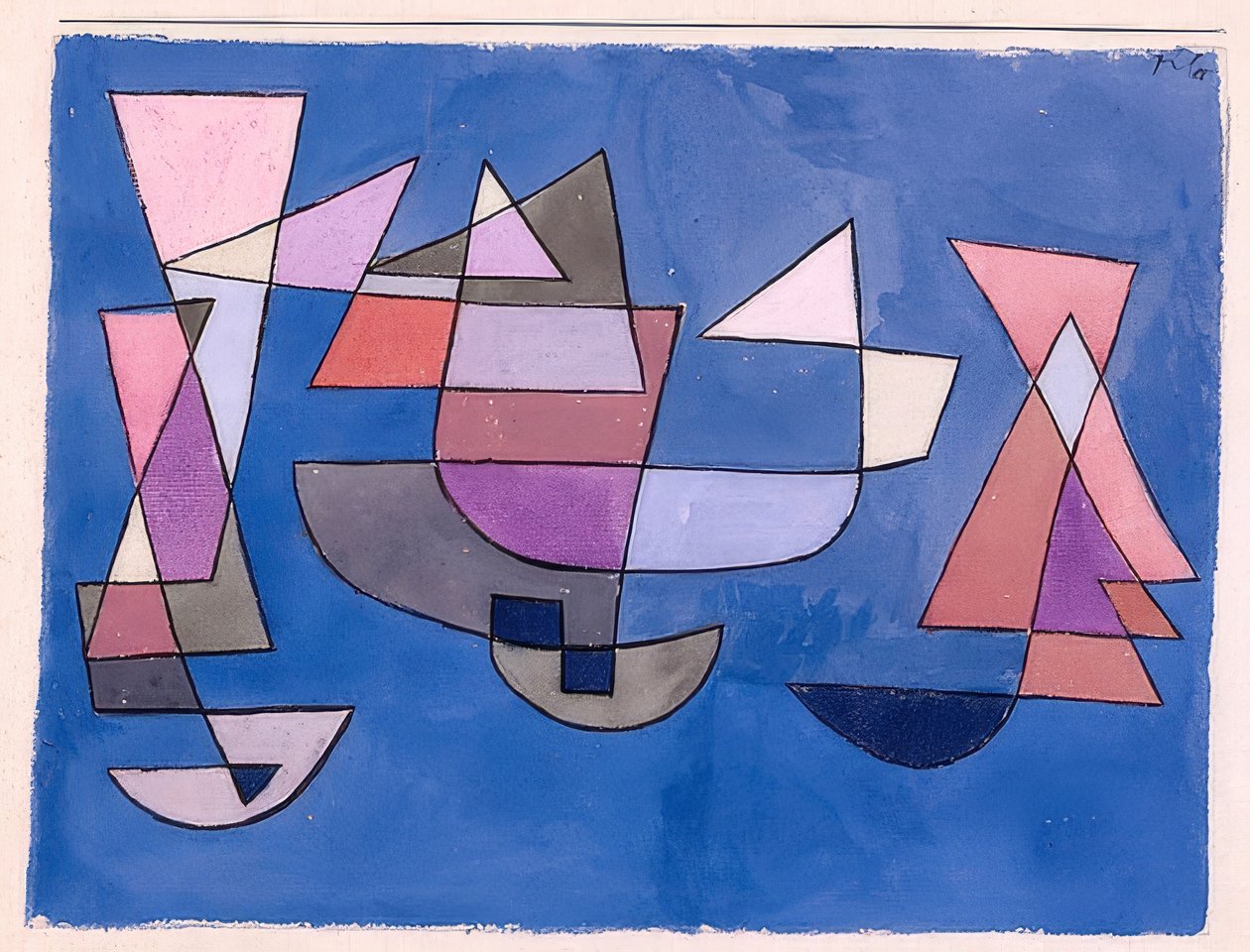 Pływające statki. 1927, 225 autorstwa Paul Klee