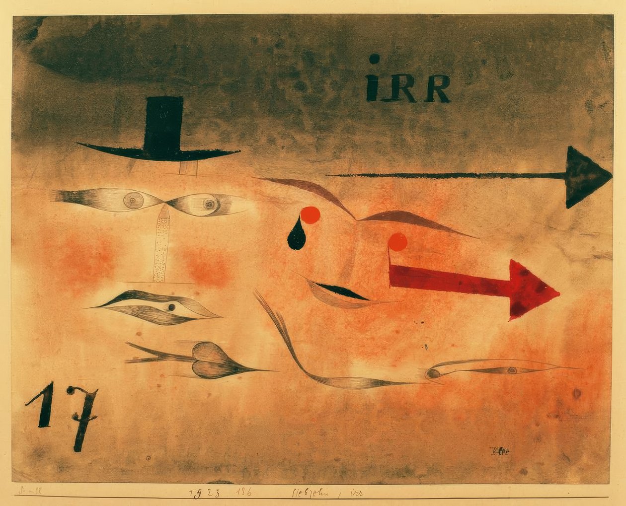 Siedemnaście, obłąkany autorstwa Paul Klee
