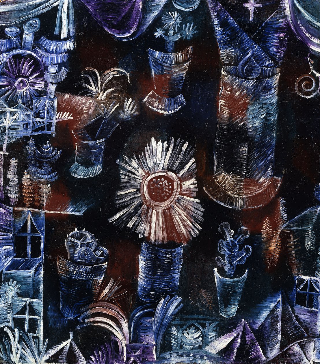 natureza morta com cardo; Natureza morta com o polidor de sangue de cardo autorstwa Paul Klee
