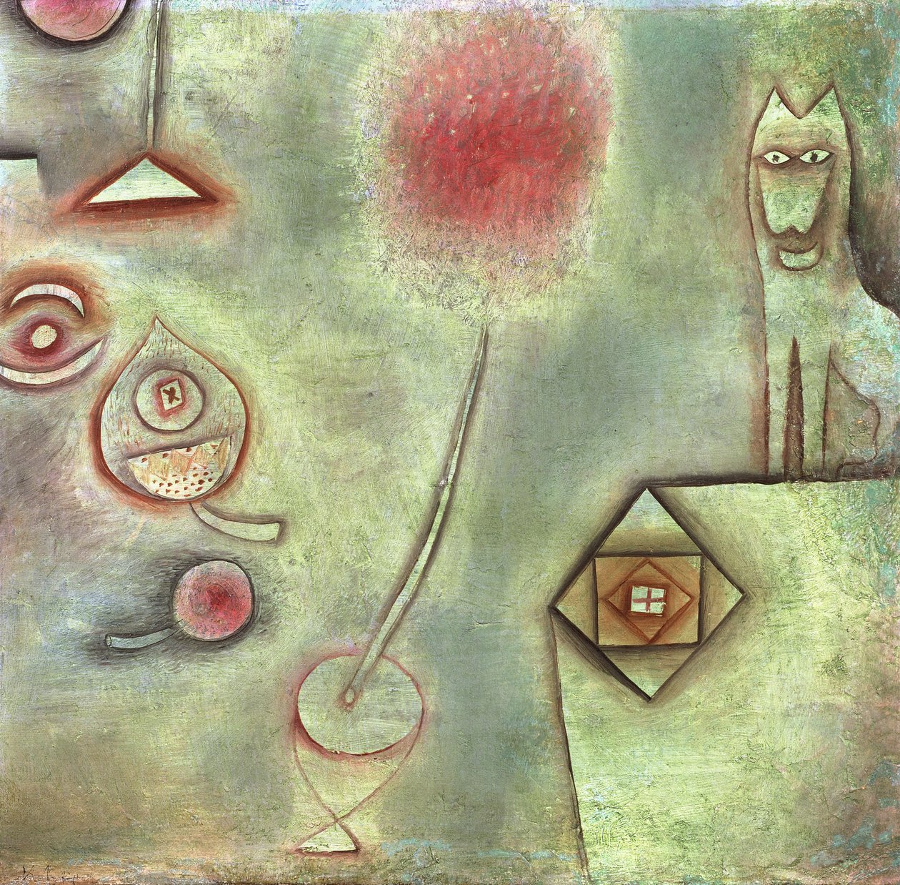 Martwa natura z posążkiem zwierzęcia; Martwa natura z statuetką zwierząt autorstwa Paul Klee