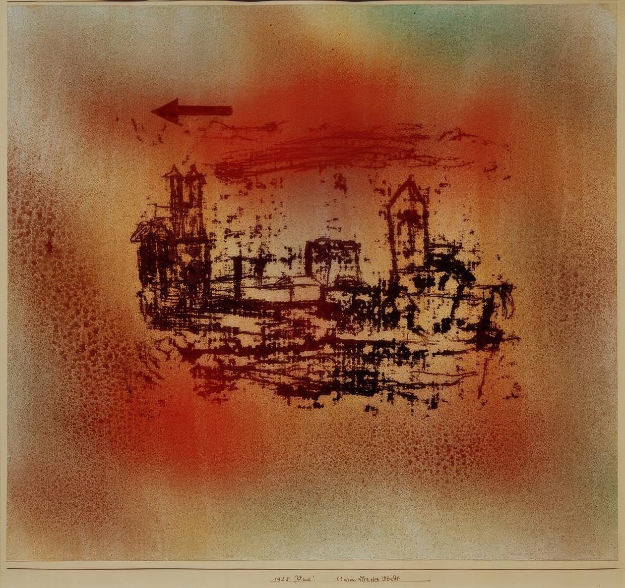 Burza nad miastem autorstwa Paul Klee